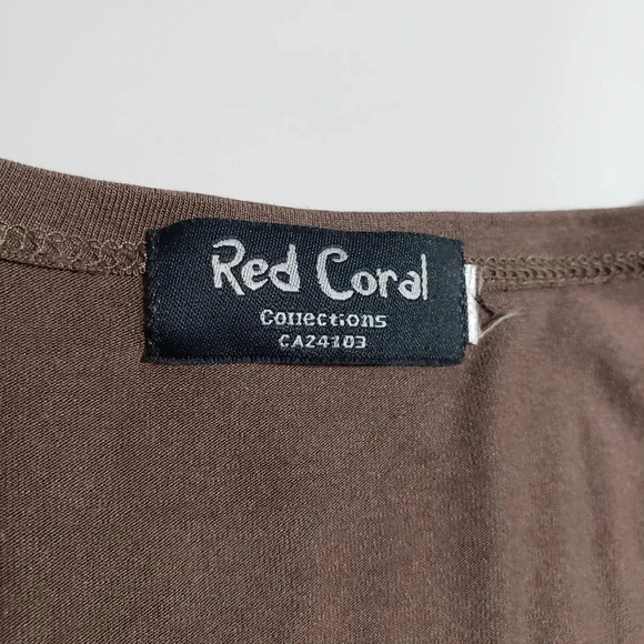 (1)Red Coral Collections Brown Womans Top  Size M/M - Picture 4 of 6